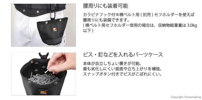 着脱式パーツケース ビス用1口 SFPCN-B1 特長