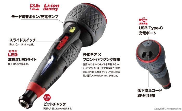 強化ギア×フロントハウジング採用
