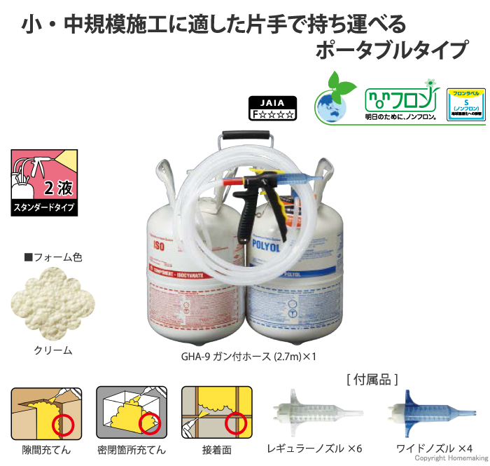 株 エービーシー商会 ABC 二液型簡易発泡ウレタン エアゾールタイプ IP30NF ノンフロンタイプ IP30NF - 1