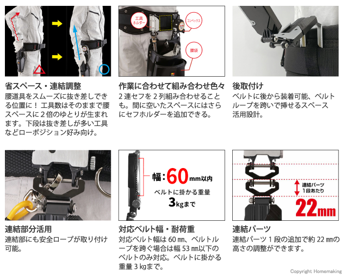 セフ後付ホルダー2連 特長