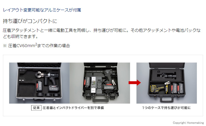 アルミケース付属