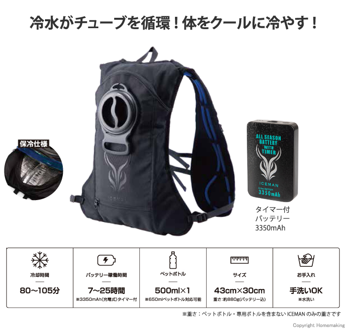 山真製鋸 アイスマンインナーベストSTANDARD SET::ICM3-BLV-SET