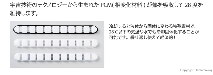 熱を吸収して28度を維持