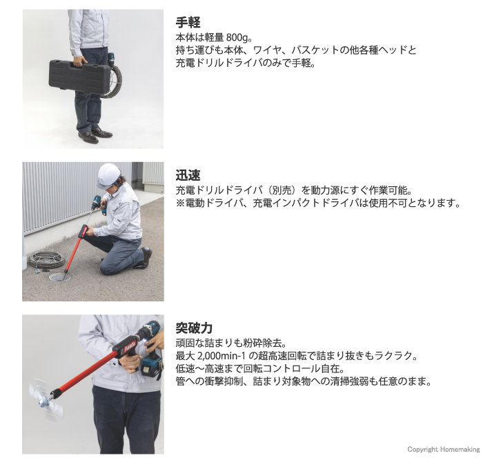 アサダ ドレンクリーナー突破ガン(ワイヤー5本セット): 他:TG108 アサダ ドレンクリーナー突破ガン(ワイヤー5本セット): 他:TG108