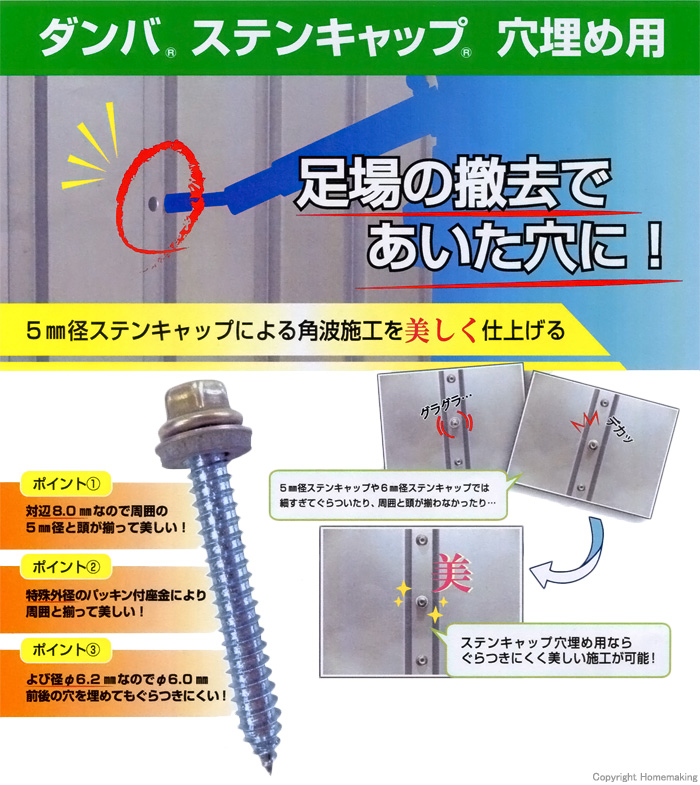 ダンバ ステンキャップ 穴埋め用