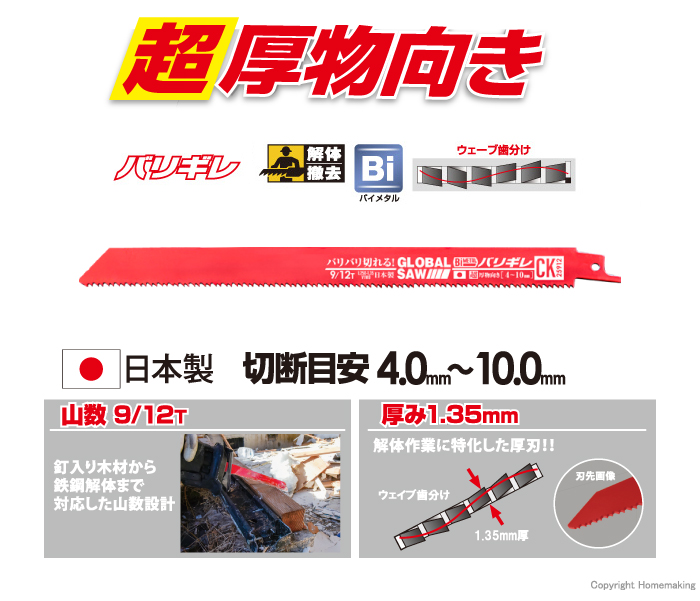 グローバルソー バリギレ 超厚物向き
