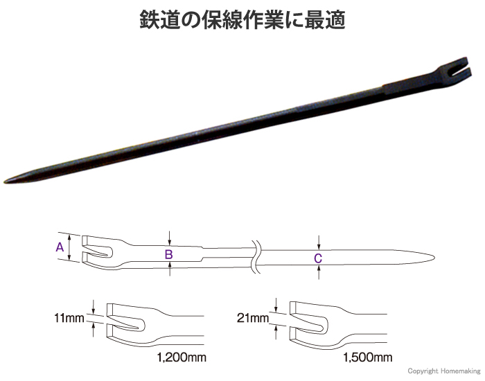 モクバ印 鉄道バール（グローバー） １５００ｍｍ D15-15 通販