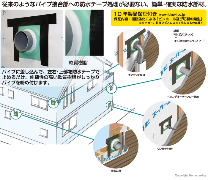 ウェザータイトパイプ用