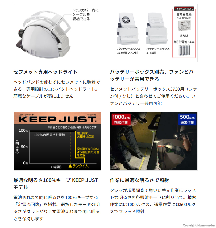 セフメットヘッドライト KJS特長