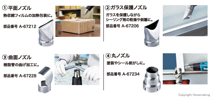 ヒートガン用ノズル