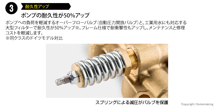 耐久性アップ