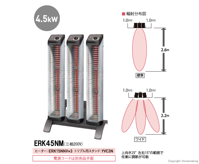セラムヒート　床置きスリム型　トリプルタイプ 4.5kW
