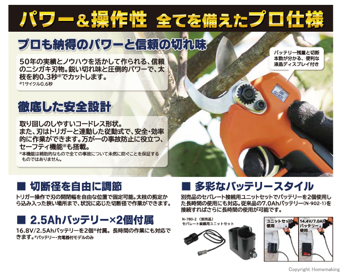 パワー&操作性 全てを備えたプロ仕様