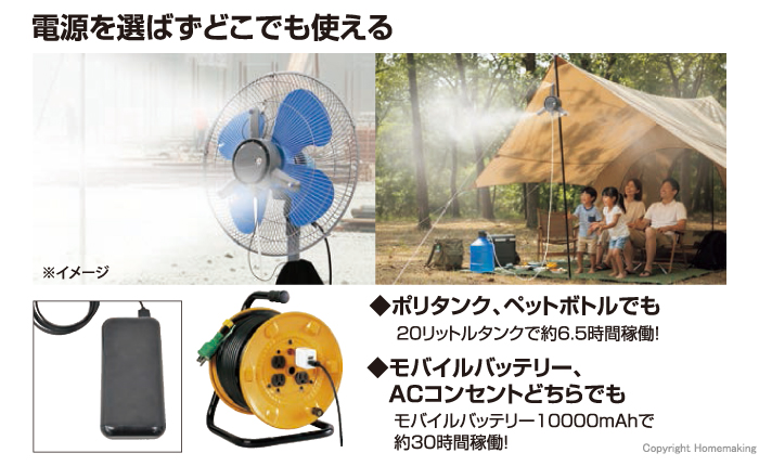 電源を選ばずどこでも使える