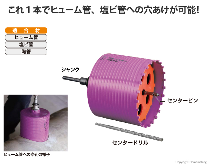管管コアドリル　セット