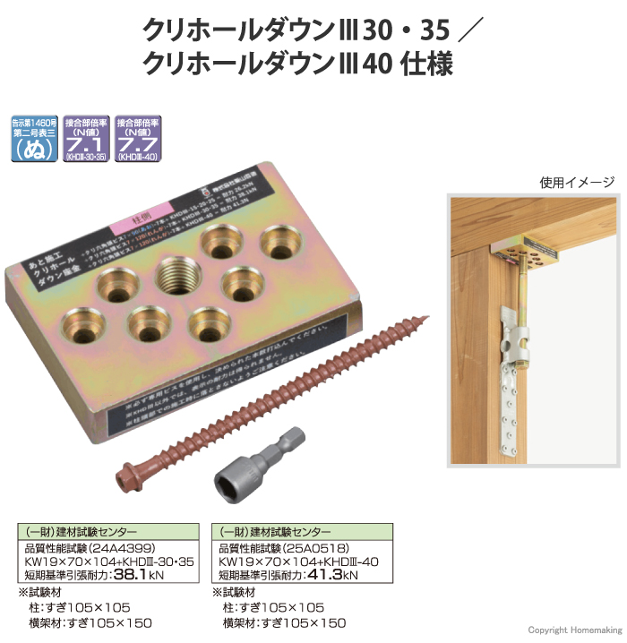 あと施工クリホールダウン座金3540