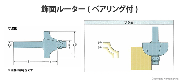 飾面ルーター(ベアリング付)