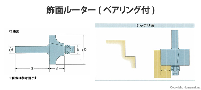 飾面ルーター(ベアリング付)