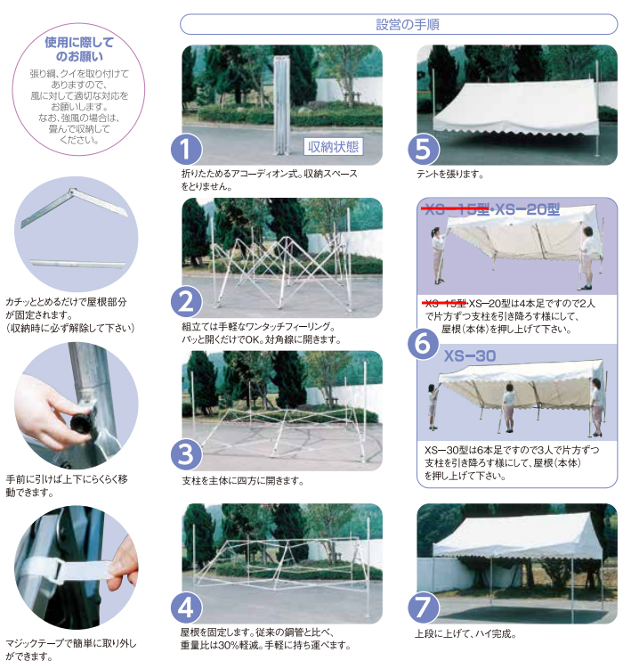 設営の手順