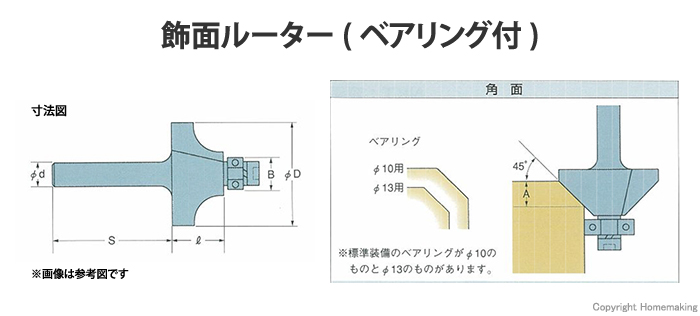 飾面ルーター(ベアリング付)