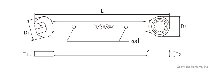 TOP ラチェットコンビセット工具袋入り点セット::RCWS