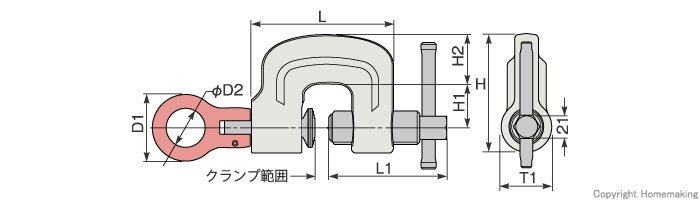 スクリューカムクランプ