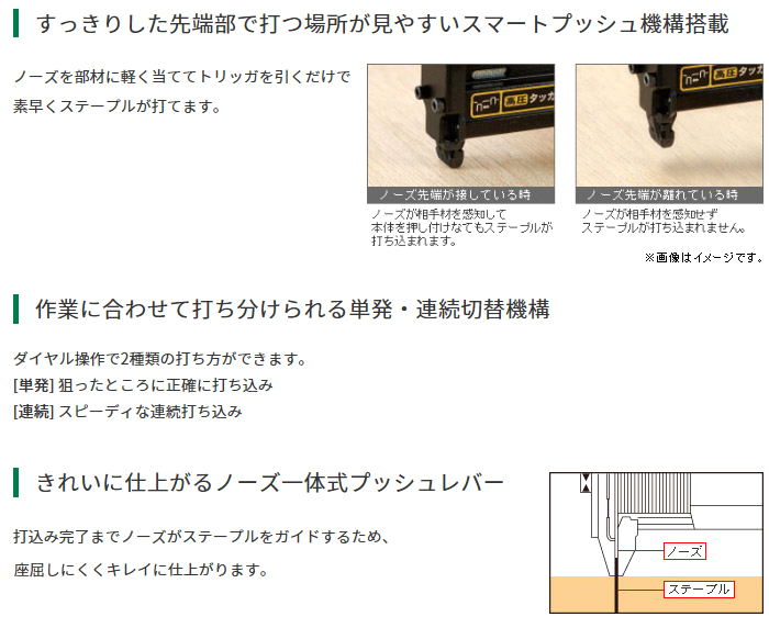 HiKOKI(ハイコーキ) 高圧タッカー ステープル幅10mm 長さ13~25mm 単発連続切替機構付 N2510HMB 電動工具