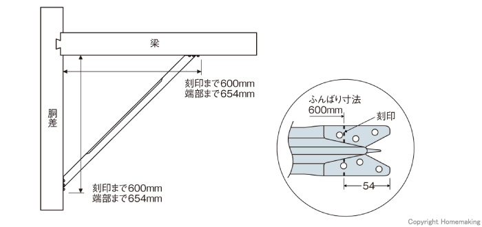 ビス止めオメガ火打600