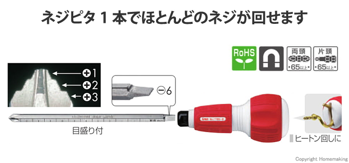 ネジピタ目盛りドライバー