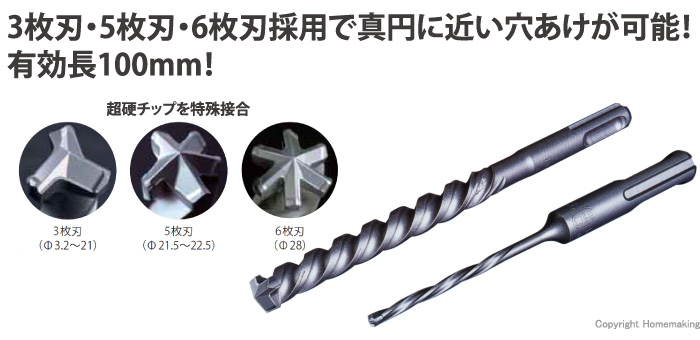 デルタゴンビット SDSプラス軸 ネジタイプ