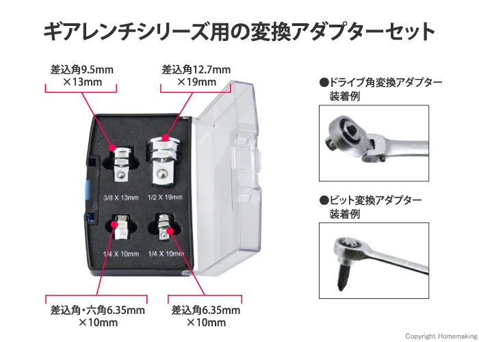 ラチェッティングアダプターセット