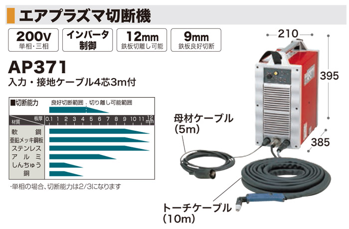 エアプラズマ切断機　AP371