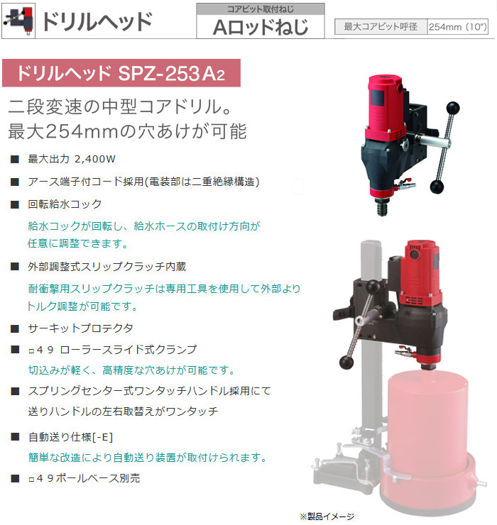 コンセック（発研） Aロッドねじ スマートワンレーザビット(湿式) φ65×420L ボンドM