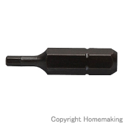 ショートビット 六角レンチ(手動ドライバー用)　H2.5×30mm
