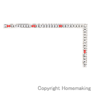 曲尺平ぴた　シルバー　30cm　鉄工用　表裏同目