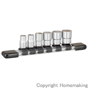 ソケットセット(差込角6.35mm)　6角・ホルダー付　6点セット