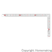 曲尺同厚　ホワイト　30cm　表裏同目　名作