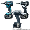 18V　充電式インパクトドライバ(3.0Ah電池×2・充電器・ケース付)　青