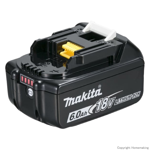 ☆美品☆makita マキタ 18V 6.0Ah 残量表示付き 純正 リチウムイオンバッテリー BL1860B 急速充電対応 リチュウムイオン電池 61143