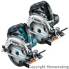 18V 165mm 充電式マルノコ (6.0Ah電池×2・充電器・ケース付) 青　鮫肌プレミアムホワイトチップソー仕様