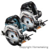 【GW特典付】18V 165mm 充電式マルノコ (6.0Ah電池×2・充電器・ケース付) 青　鮫肌プレミアムホワイトチップソー仕様