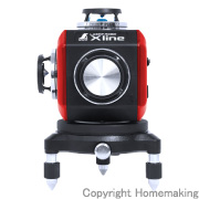 レーザーロボ Xline レッド　地墨クロス(フルライン)　受光器+三脚付