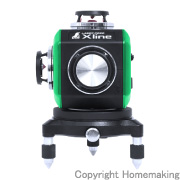 レーザーロボ Xline グリーン　地墨クロス(フルライン)　受光器+三脚付