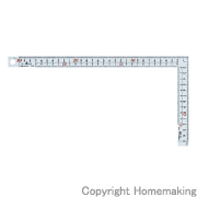 曲尺　広ピタ　シルバー　30cm　表裏同目　8段目盛　JIS
