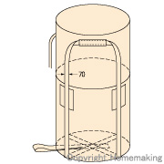 コンテナバック(丸型)　1トン用(反転ベルト付)　10枚組
