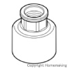 Cロッドねじ 3点式コアビット用　カップリング(C)　φ35.4mm