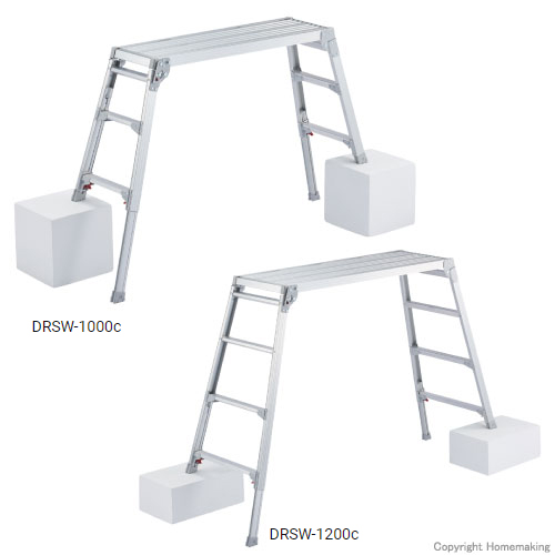 ハセガワ 脚部伸縮足場台(幅広タイプ): 他:DRSW-1000c|ホーム 