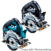 40Vmax 125mm充電式マルノコ 一般ベース(一体式)　(2.5Ah電池×2・充電器・ケース付) 青