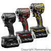 【GW特典付】18V　充電インパクトドライバー(5.0Ah電池×2・充電器・ケース付)　黒