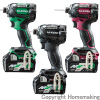 18V　コードレスインパクトドライバ(マルチボルト2.5Ah[18V-5.0Ah]電池×2・充電器・ケース付)　アグレッシブ グリーン